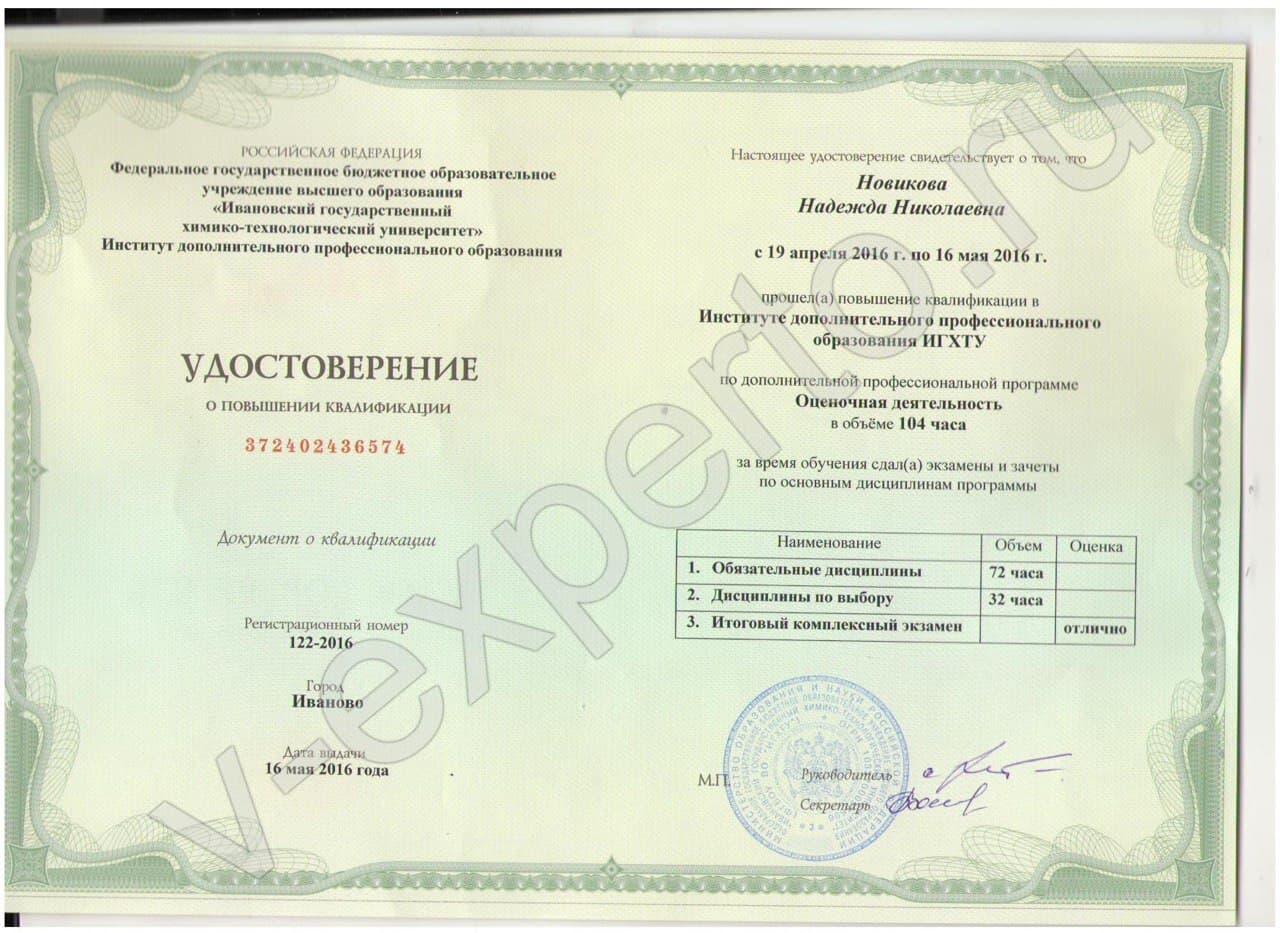 Повышение квалификации (Новикова Н.Н.)